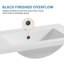 48" Double Sink Vanity Top Undermount Bathroom Sink with 2 Single-Hole Faucets, Overflow, Pop up Drain
