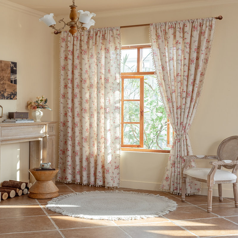 Polyester Exquiste Pattern Print Curtains 2 Panel, 52" W x 63" L