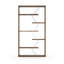 Bibliothèque à 6 tablettes en bois de noyer, style industriel pour la vie de bureau