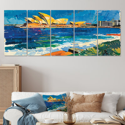 Pop Art Australia Sydney Opera House Landmark I - Australia Wall Art Print Set