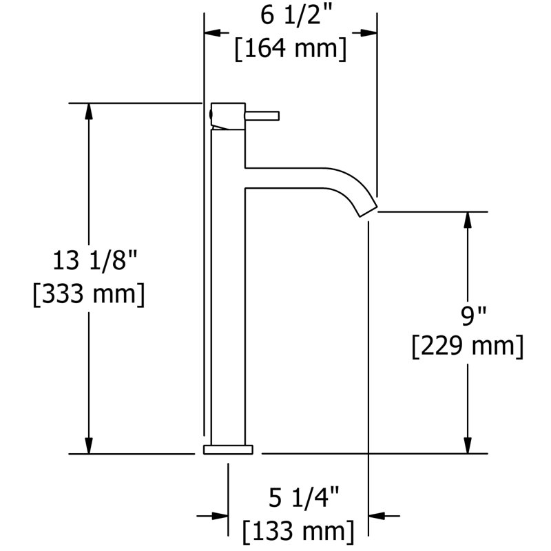 CS Single Handle Tall Brushed Nickel Lavatory Faucet