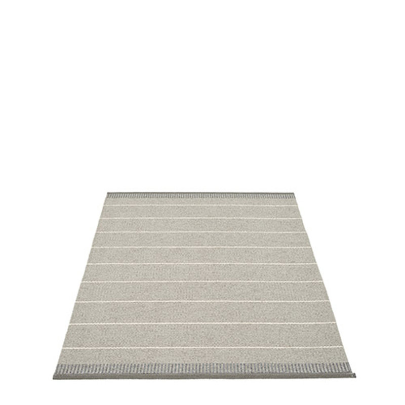 Belle Striped Area Rug in Concrete/White, Rectangle  4'6" x 6'6"