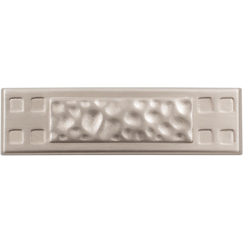 2 poignées rectangulaires de 6/10 po de longueur, Nickel satiné