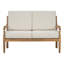 Causeuse de patio en bois d'acacia avec coussins amovibles Axton