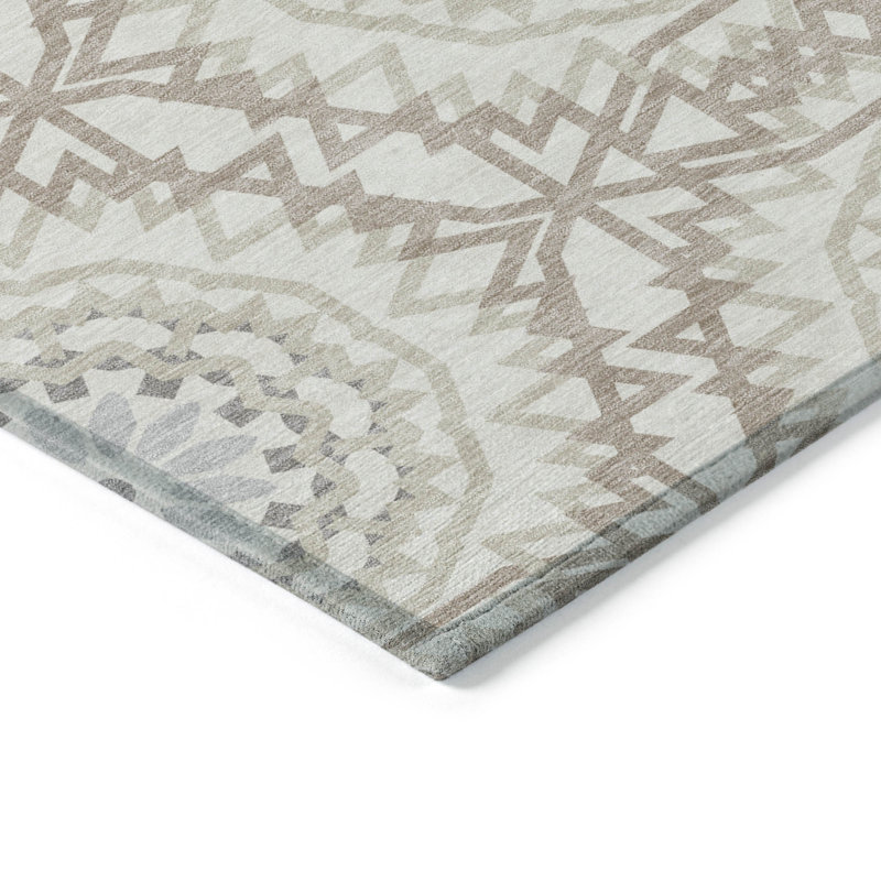 Kawon Geometric Indoor / Outdoor Rug, Rectangle 3' x 5'