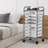 Black Heavy-Duty Metal Utility Cart With 8 Drawers - Rolling Storage Solution For Home And Office-1572231262