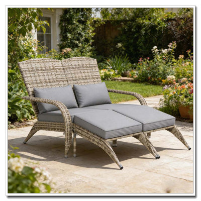 Outdoor High-Back Chair,Garden Wicker Chair