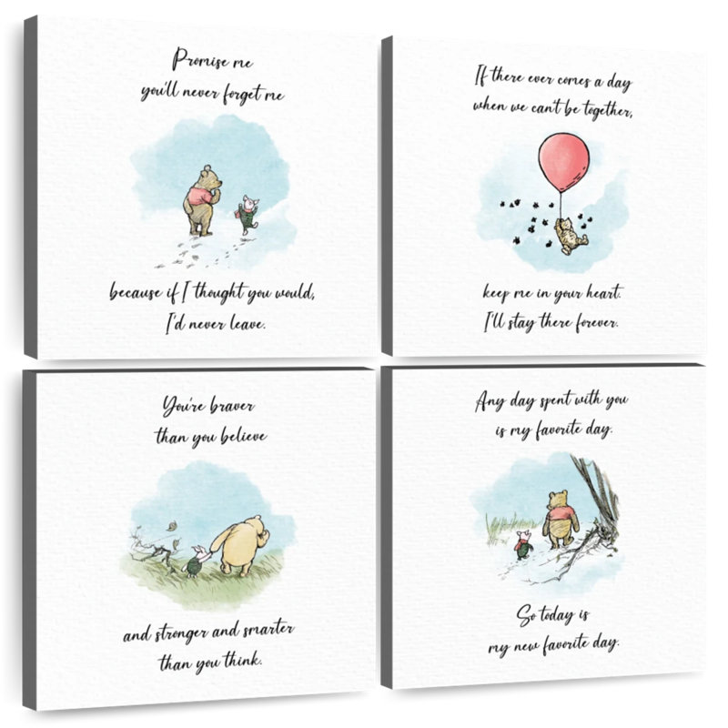 Ashelle Winnie l'ourson, citations inspirantes, H 18 po x l 18 po