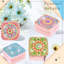 1/4 pièces organisateur de bijoux en diamant, boîte de rangement de mandala bricolage portable, étui de rangement pour collier de bagues, boîte d'art en diamant en cuir PU 4 pièces par ensemble, taille unique