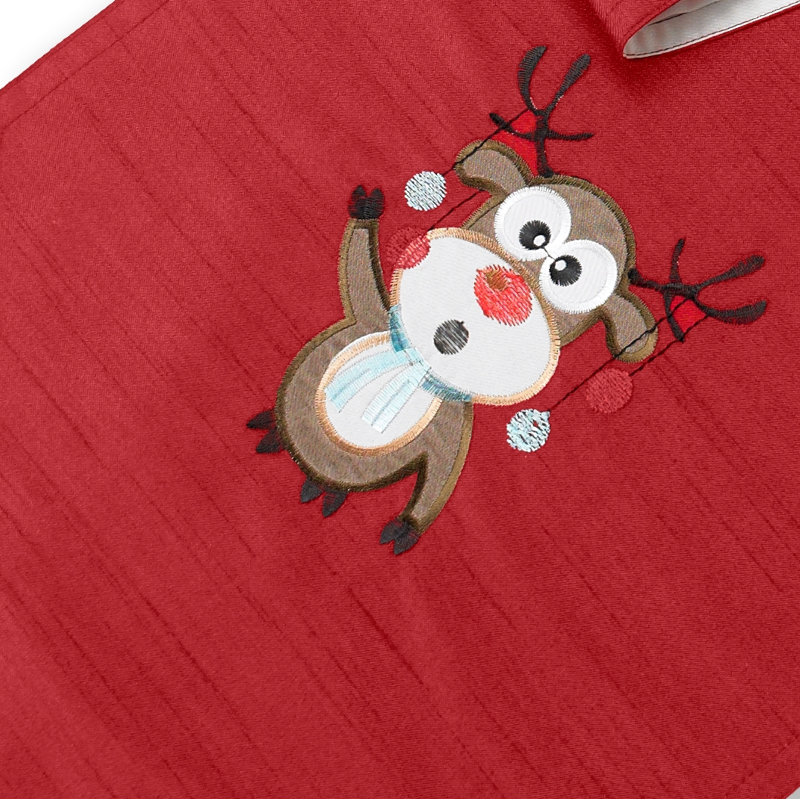 Roy Christmas Embroidered Table Runner, 33cm W x 183cm L