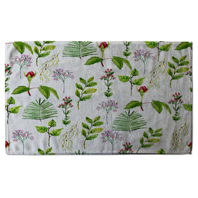 Cotton Floral Waffle Kitchen Towel