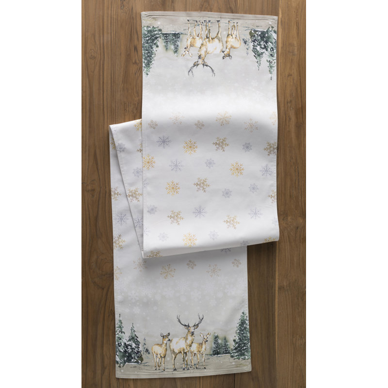 100% Cotton Christmas Table Runner, 72" x 14.5"