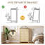 Commode haute 6 tiroirs pour chambre à coucher avec détails à clé de piano et rangement bien dimensionné-134707099