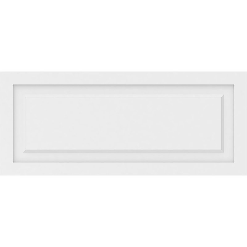 Panneau mural Harrison 3D en blanc, H 16 po x l 38 po x P 0,63 po