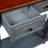 Retro Curved Wood Console Table, Half Moon Table With Open Shelf And 2 Drawers-920619422