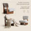Ensemble de 2 chaises longues modernes avec revêtement en polyester et base en bois robuste