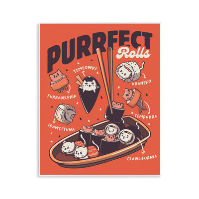 Plaque murale Purrfect Rolls, chats par Tobe Fonseca