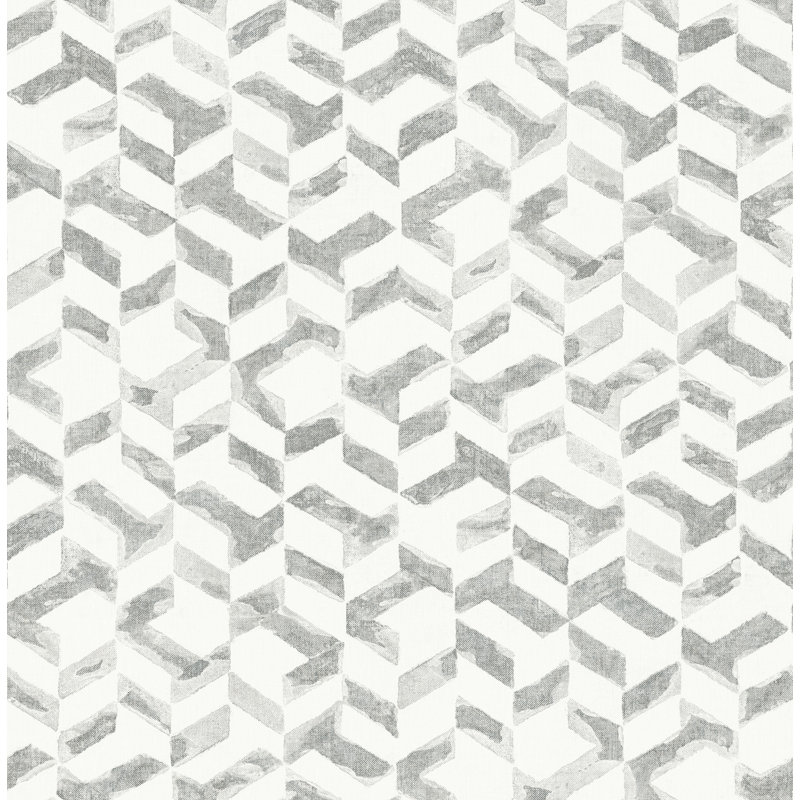 Rouleau de papier peint L 33 pi x l 20,5 po Casimer, Platine