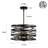 4-light Black Modern Black Light Fixtures Pendant Light Kitchen Chandelier For Dining Room