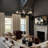8-Light Modern Black Chandelier Sputnik Chandelier For Dining Room Kitchen Entryway