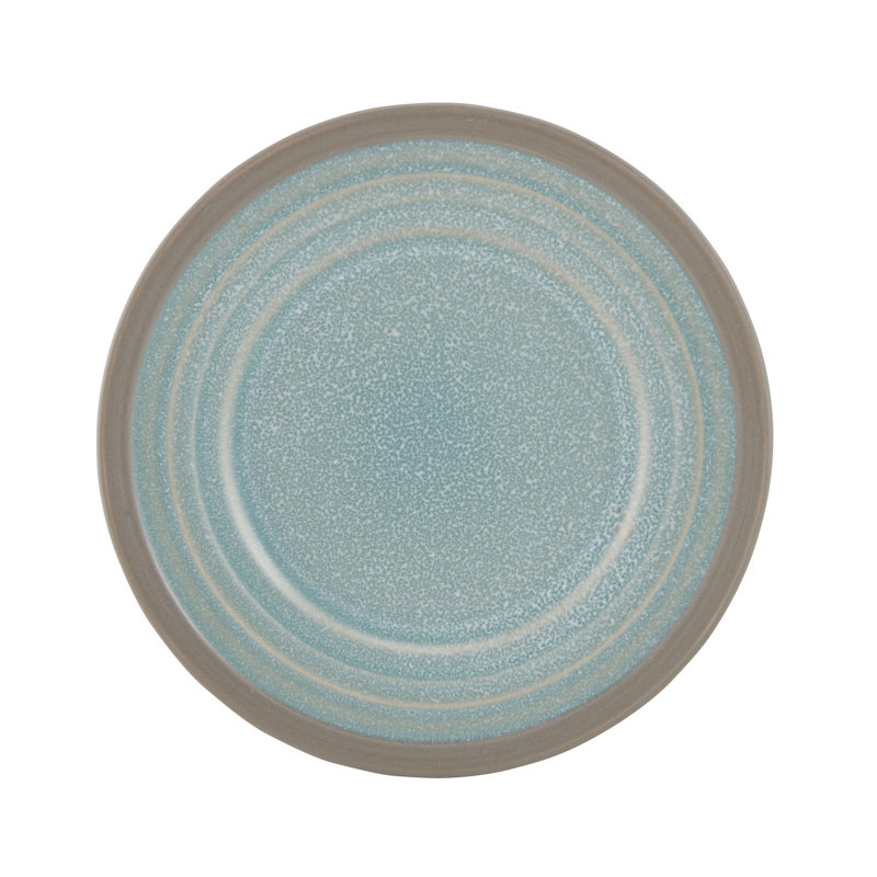 Blue and White Variegated Glaze Ceramic Dinnerware Set, Service for 4