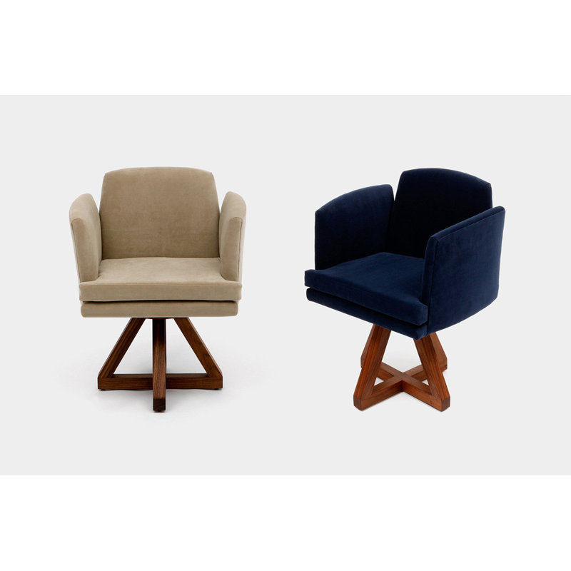 Allison Upholstered Arm Chair, Deep Blue