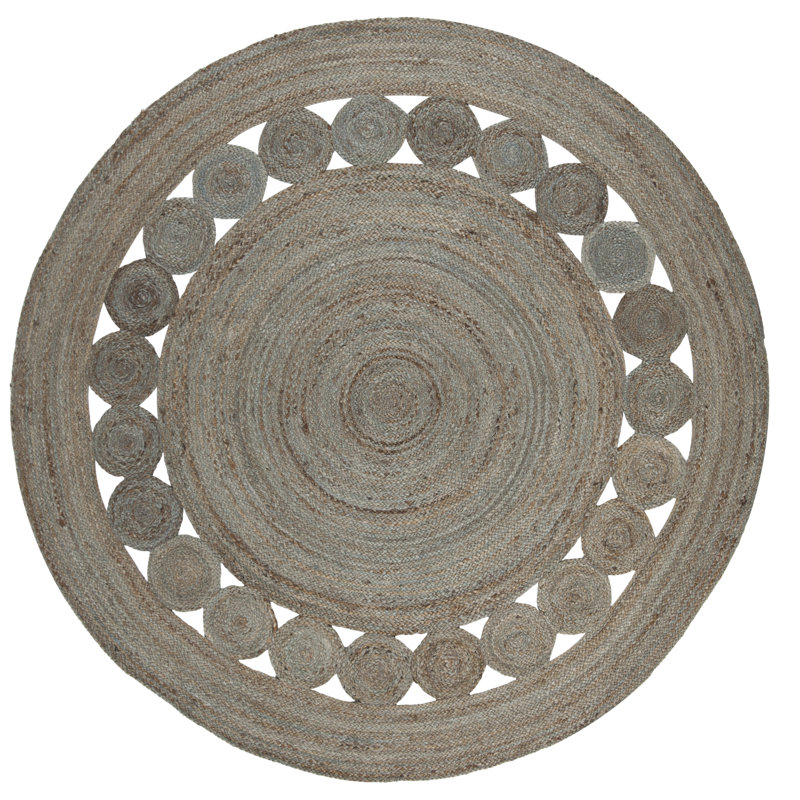 Round Amere Solid Colour Jute / Sisal Hand Woven Area Rug, Round 152cm
