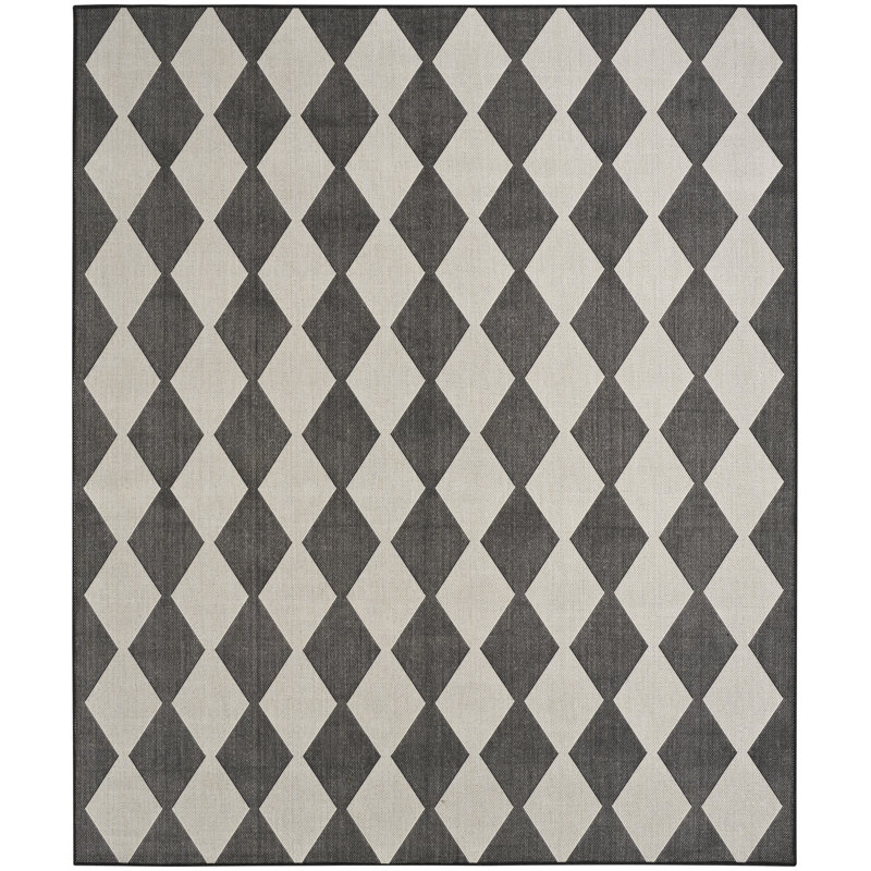 Positano Indoor / Outdoor Rug, Rectangle 9' x 12', Black