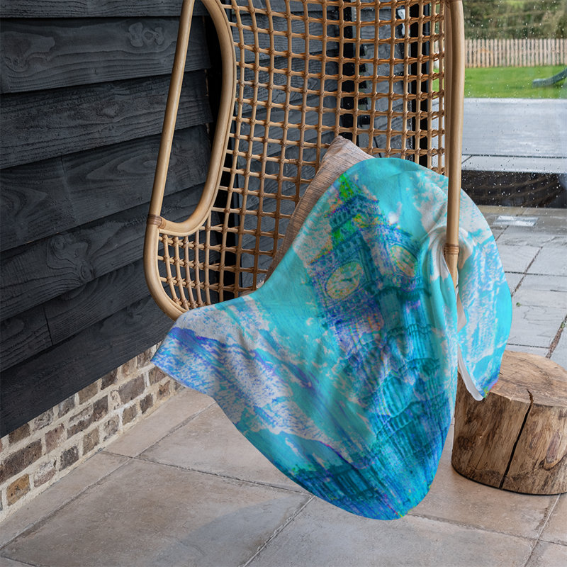 Rascon Quilted Throw Blanket, Blue