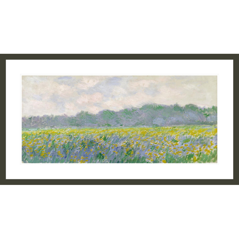 «Field of Yellow Irises at Giverny» par Claude Monet, impression giclée encadrée, H 22,74 po x l 41,5 po