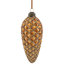 Glittered Pine Cone Glass Christmas Ornaments - 5" - Brown - 4Ct