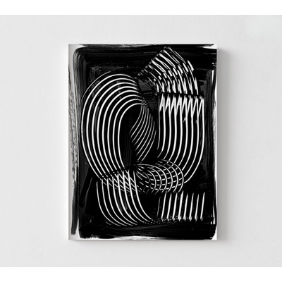 Henri III By Urban Road, White Abstract Lines Painting Print, Large Abstract Lines Artwork Poster, White Line Wall Art, Abstract Black Decor