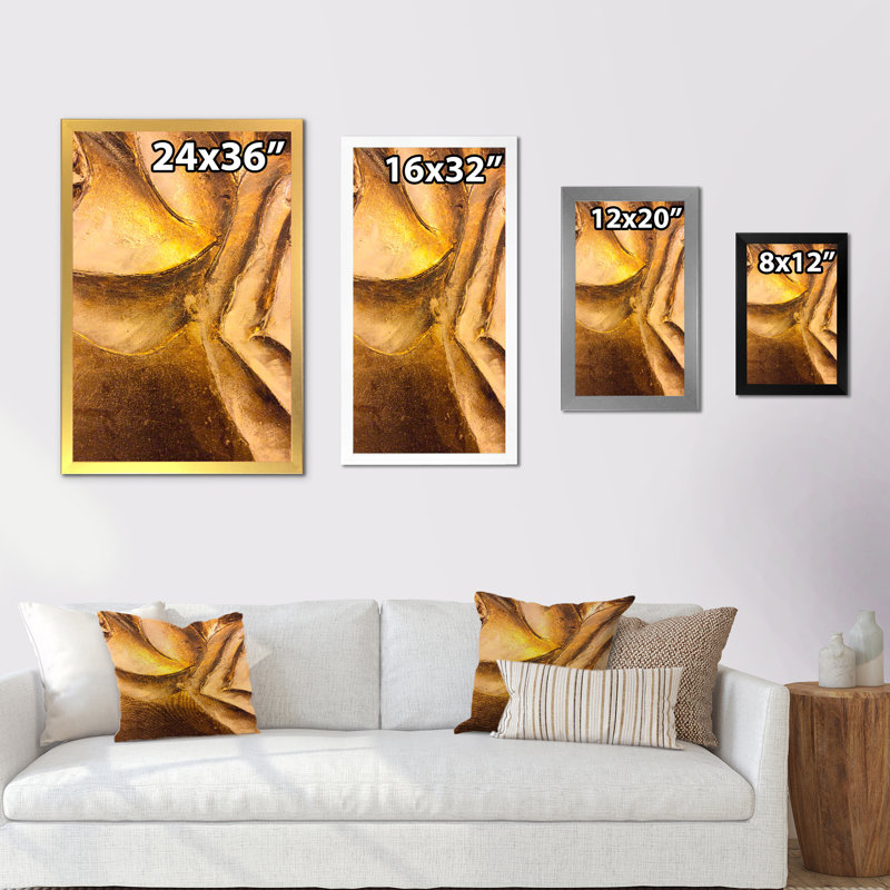 Orange et jaune abstrait - reproduction d'art moderne et contemporaine sur toile, Impression noire sur toile encadrée