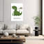 Dino'S Grin Delight Playful Abstract Contemporary Animal Landscape Wall Art Print-1018988105
