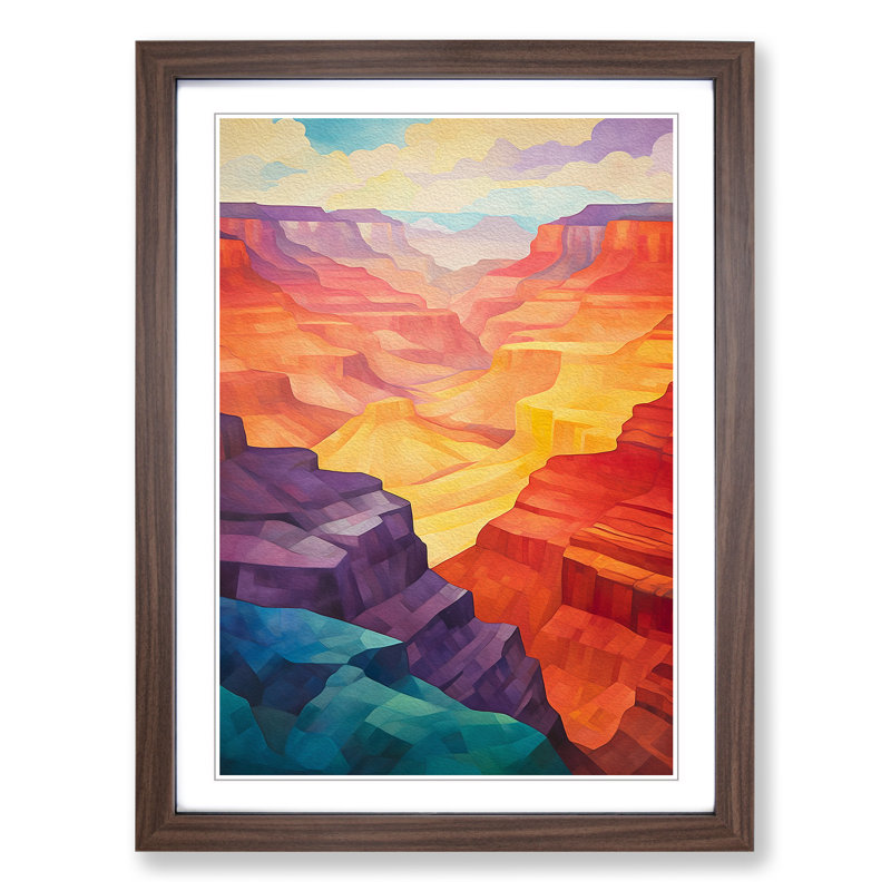 Grand Canyon Colour Field Art - Framed Print