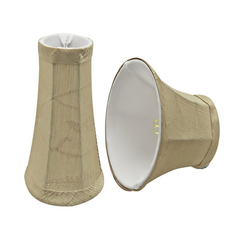 Abat-jour cloche en tissu H 5 po en avoine