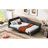 Twin Daybed With Headboard And Armrest In Grey - Materials, Relaxing Spot Linen Frame, Cozy Feel-2097427851-2097427848
