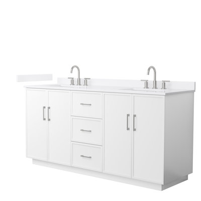 Elan TK 72" Freestanding Double Bathroom Vanity with Quartz Top