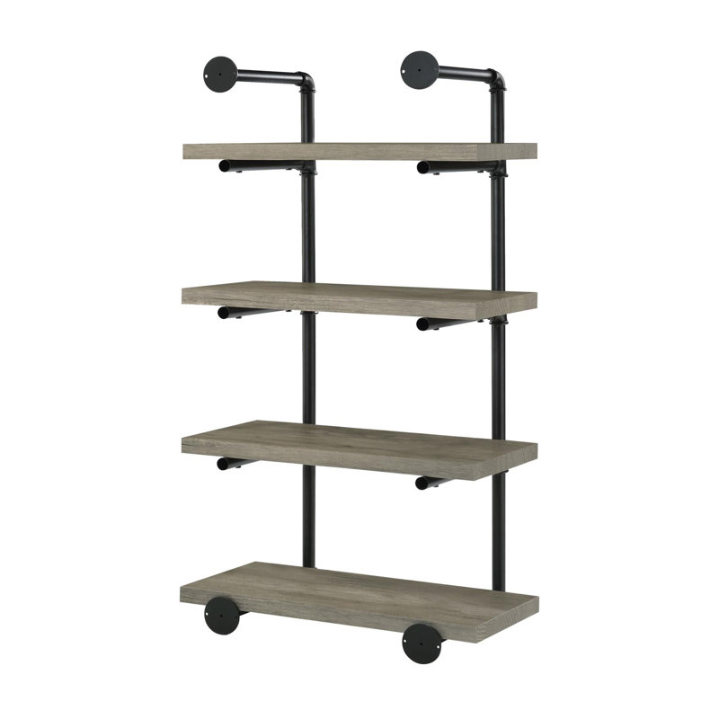Jaishaun 4 Piece Tiered Shelf, Gray/Black