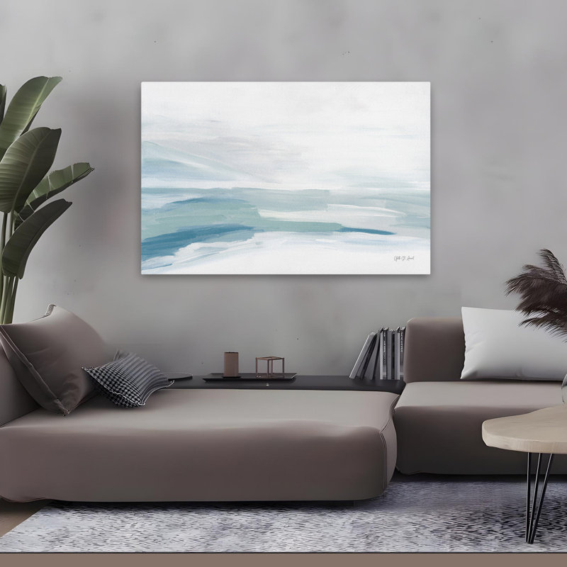 Nautique et bord de mer, paysage marin de rêve bleu, H 48 po x l 32 po