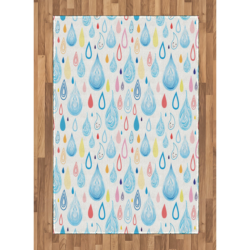 Tapis décoratif en fibre de polyester à haute densité, Rectangle— 4 pi x 5 pi 8 po