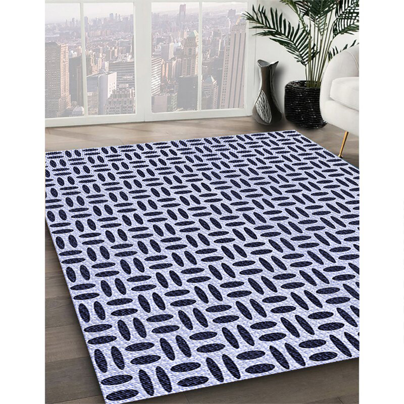Tapis 100% à motif lavable à la machine 2989, Carré 4 pi