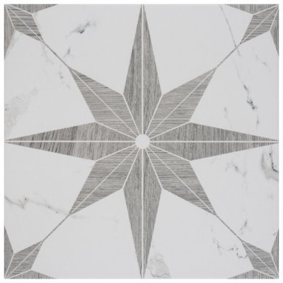 Llama Stella Loire 10" x 10" Porcelain Marble Look Wall & Floor Tile