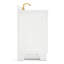 Meuble-lavabo simple en bois massif 42 po avec plateau en quartz blanc 1,5 po Freitas et lavabo rectangulaire gauche-1195658002