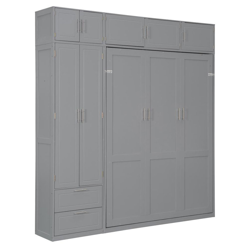 Grand lit escamotable mural, Gris