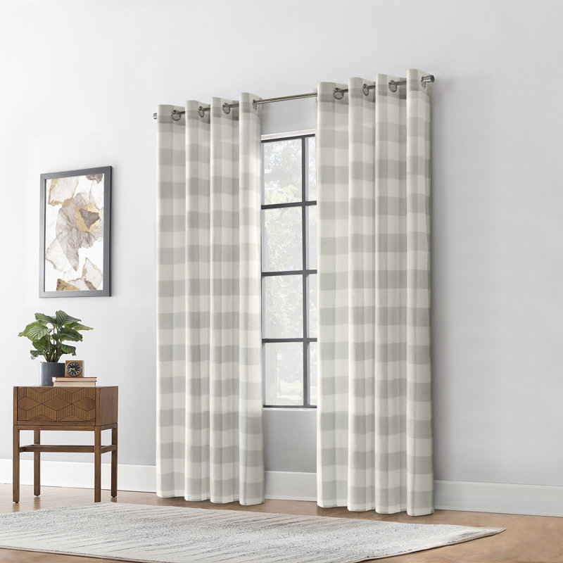 Bradley Light Filtering Grommet Curtain Panel 52 x 84 in Taupe