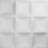 19.625" x 19.625" 3D Wall Panel In White (20-Pack)