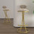 Modern Upholstered S-Shaped Round Seat Barstools(Set Of 2)-512155198