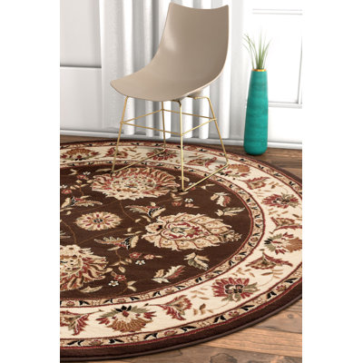Tapis brun/beige tissé à la machine Pickett