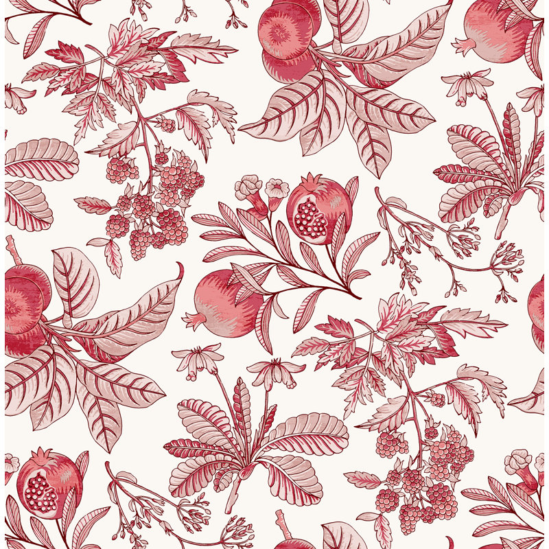 Rouleau de papier peint L 33 pi x l 20,5 po Lucier, Rouge
